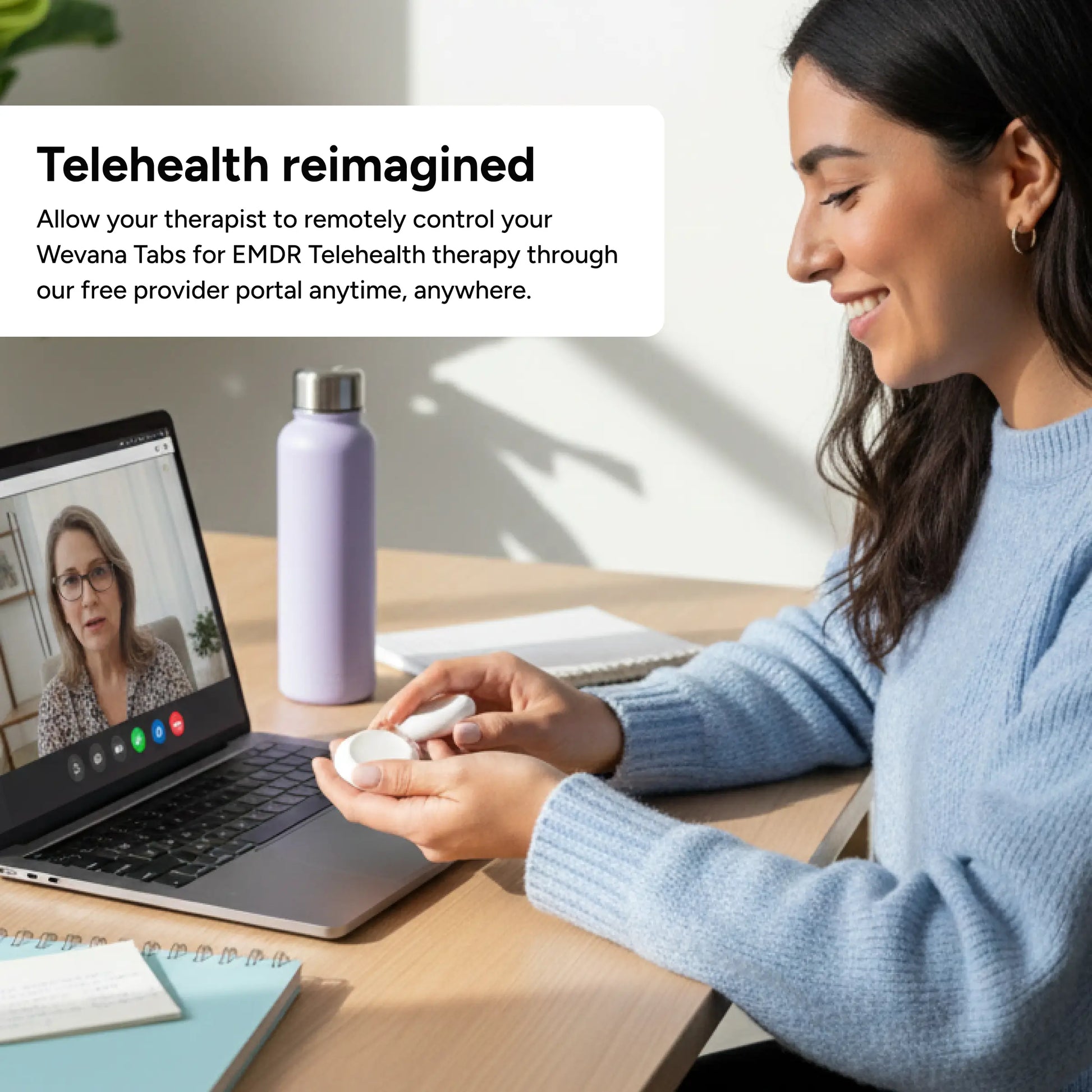 Wevana Tabs handheld bilateral stimulation device