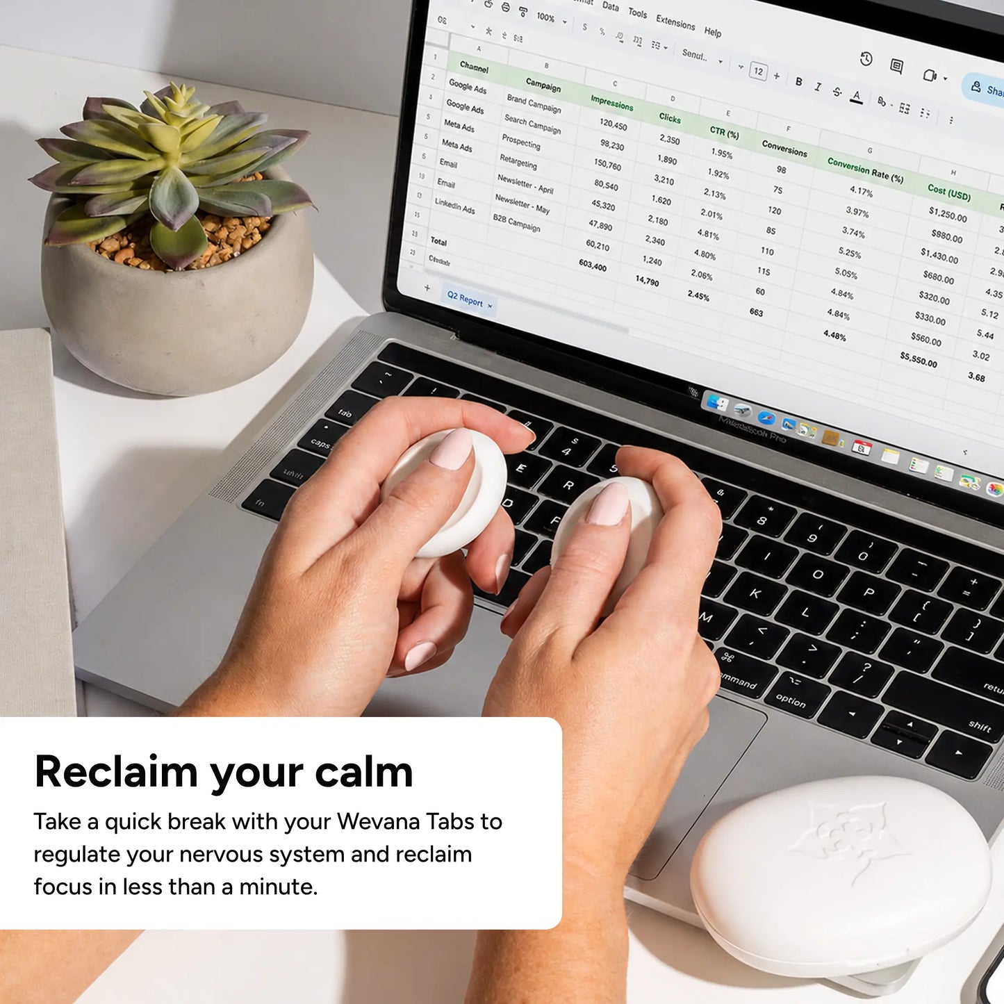 Wevana Tabs wireless tappers for nervous system regulation